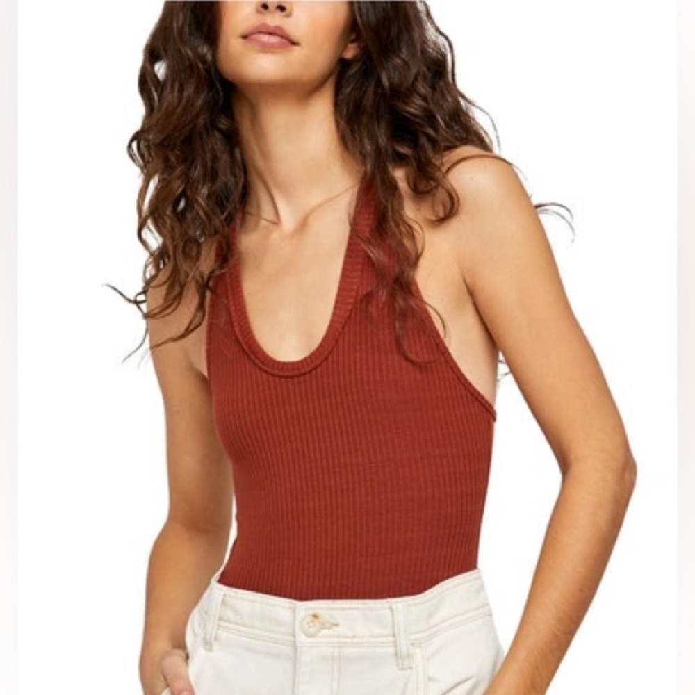 NWT Intimately Free people speed dial bodysuit bronze brown